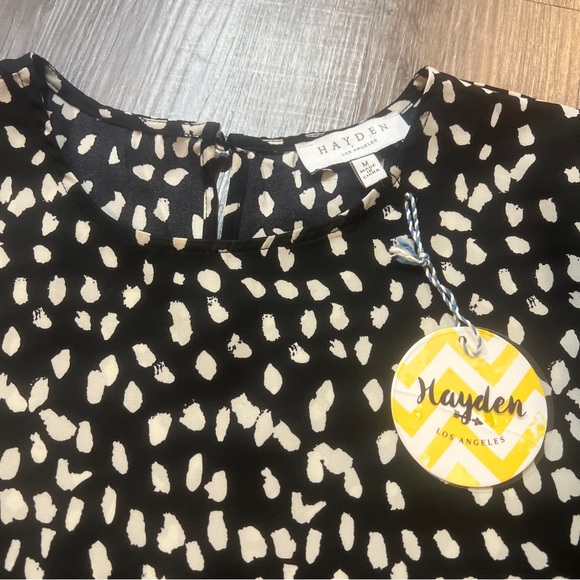 NWT Hayden LA Women's Leopard Print Dress 3/4 Sleeve Asymmetrical Size Medium - Picture 2 of 6